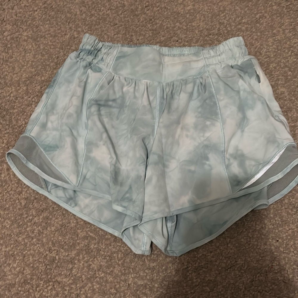 green tye-dye hotty hot athletic shorts